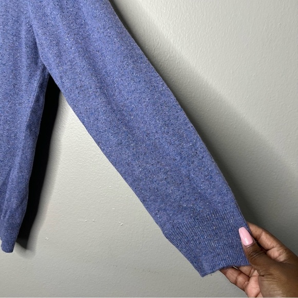 Giada Moda Italia Wool Sweater XL Henley Button Mock Neck Women Splatter Print - Picture 3 of 9